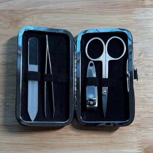 Compact Silver Manicure Set